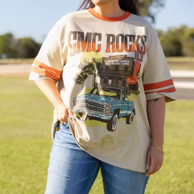 Roadhouse Oversize Yellow/Red Tshirt by CMC ROCKS QLD 2026