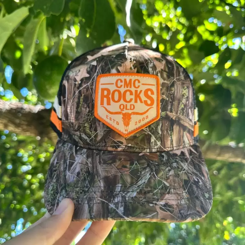 CMC 2026 Crest Camo Trucker Cap by CMC ROCKS QLD 2026