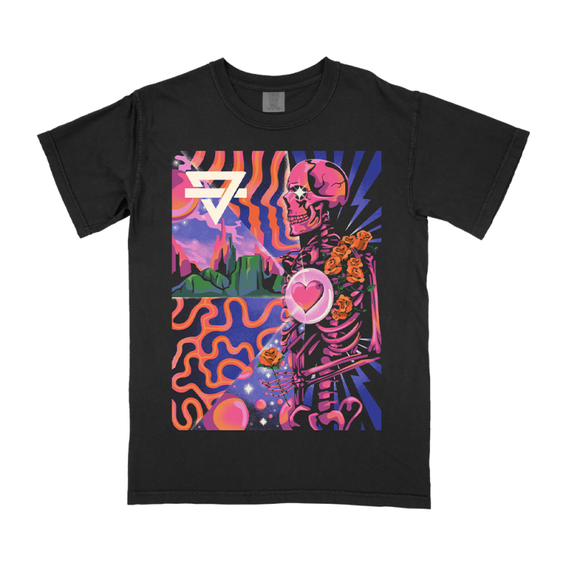 Skeleton Tour Black Tshirt by Rainbow Kitten Surprise