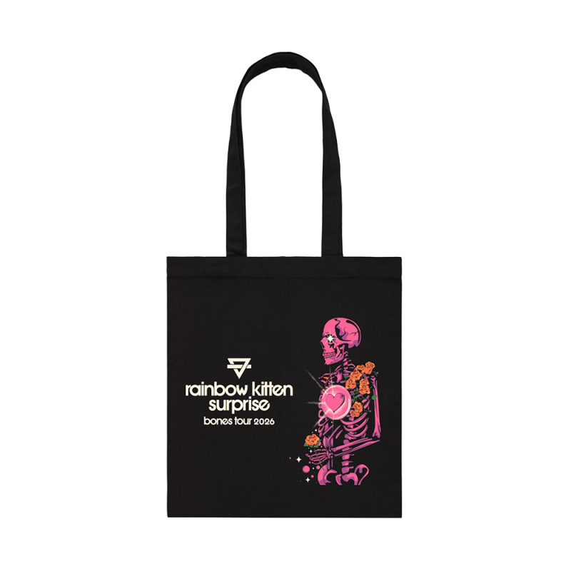Black Tote Bag by Rainbow Kitten Surprise
