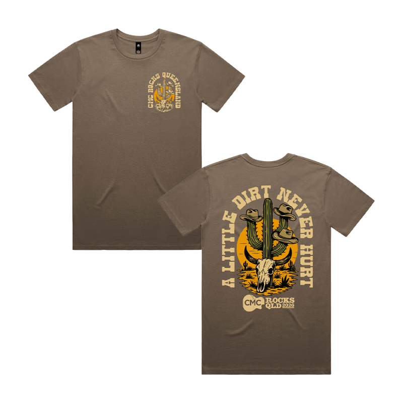 A Little Dirt Unisex Walnut Tshirt by CMC ROCKS QLD 2026