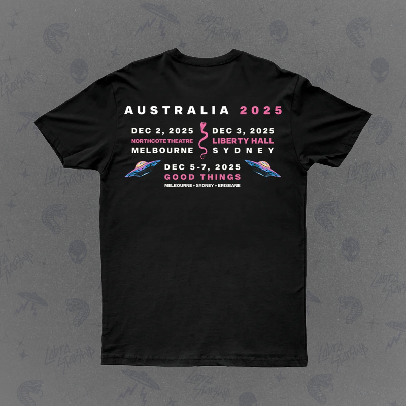 Australian Tour Black Tshirt by Cobra Starship