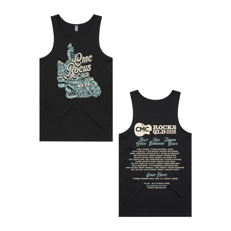 Beer Can Black Singlet by CMC ROCKS QLD 2026