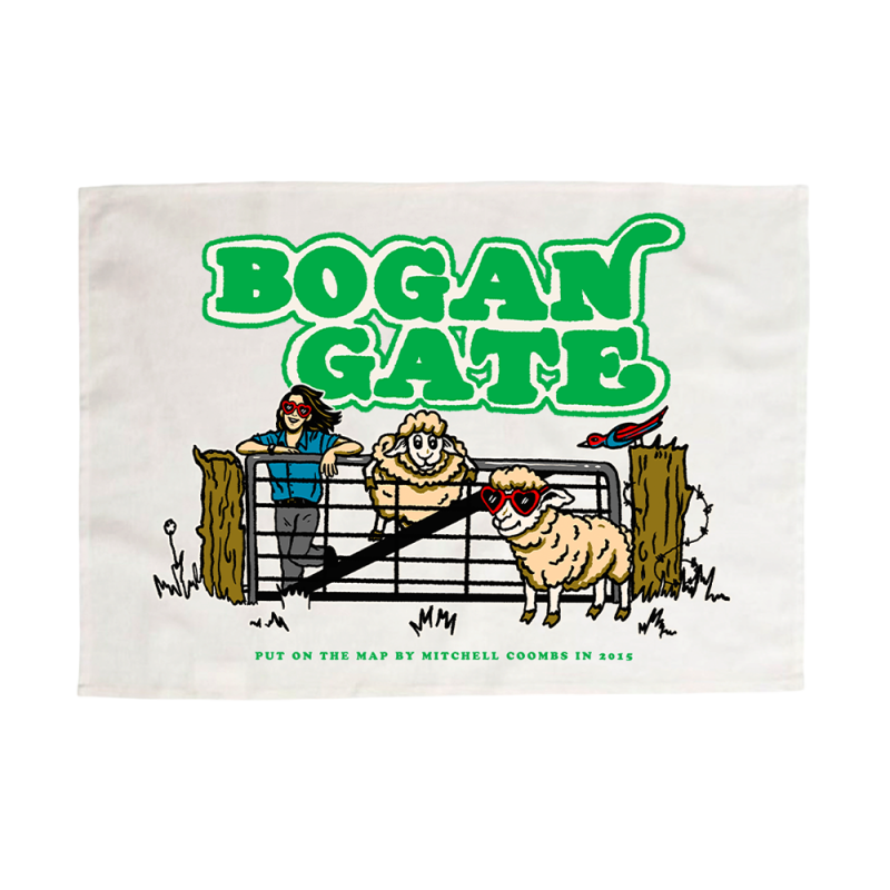 Bogan Gate Tea Towel by Mitchell Coombs