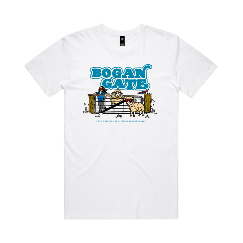 Bogan Gate White Tshirt by Mitchell Coombs