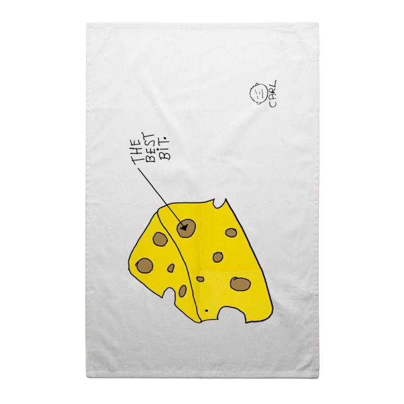 Cheese Tea Towel by Carl Barron