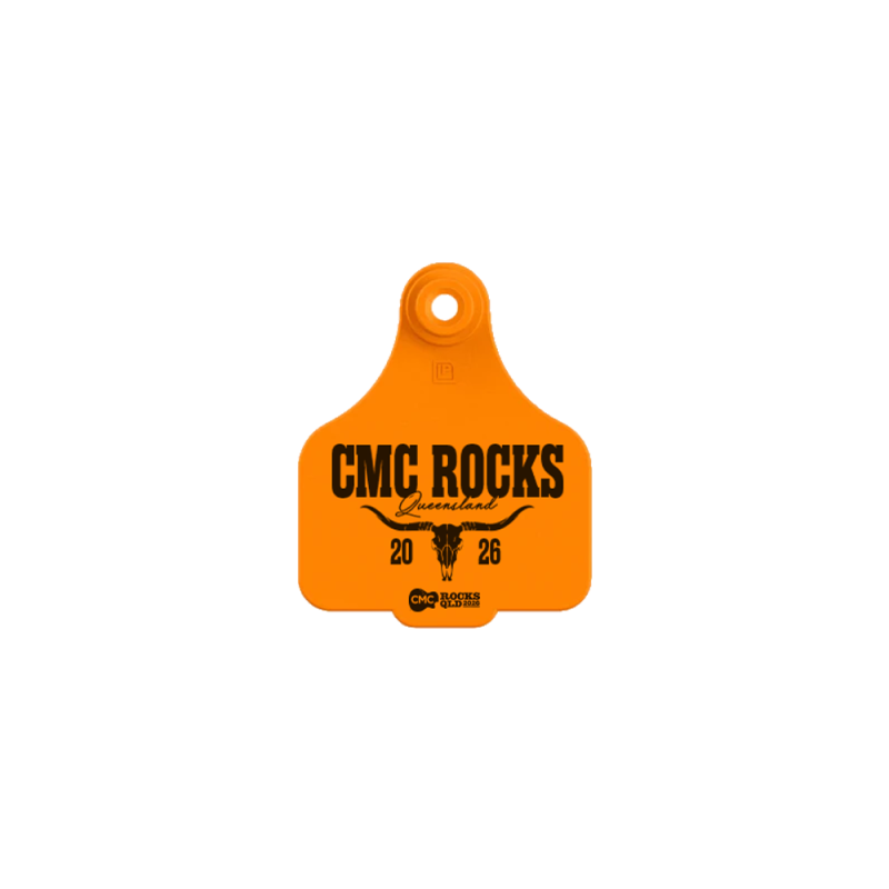 CMC 2026 Orange Cow Tag by CMC ROCKS QLD 2026