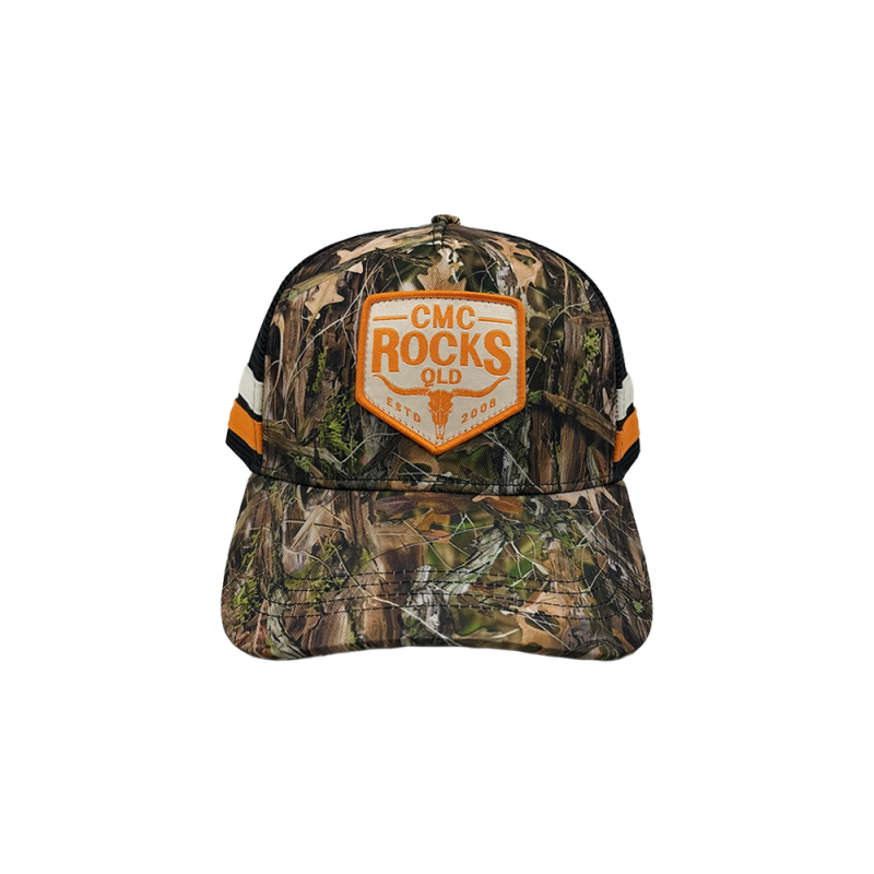 CMC 2026 Crest Camo Trucker Cap by CMC ROCKS QLD 2026