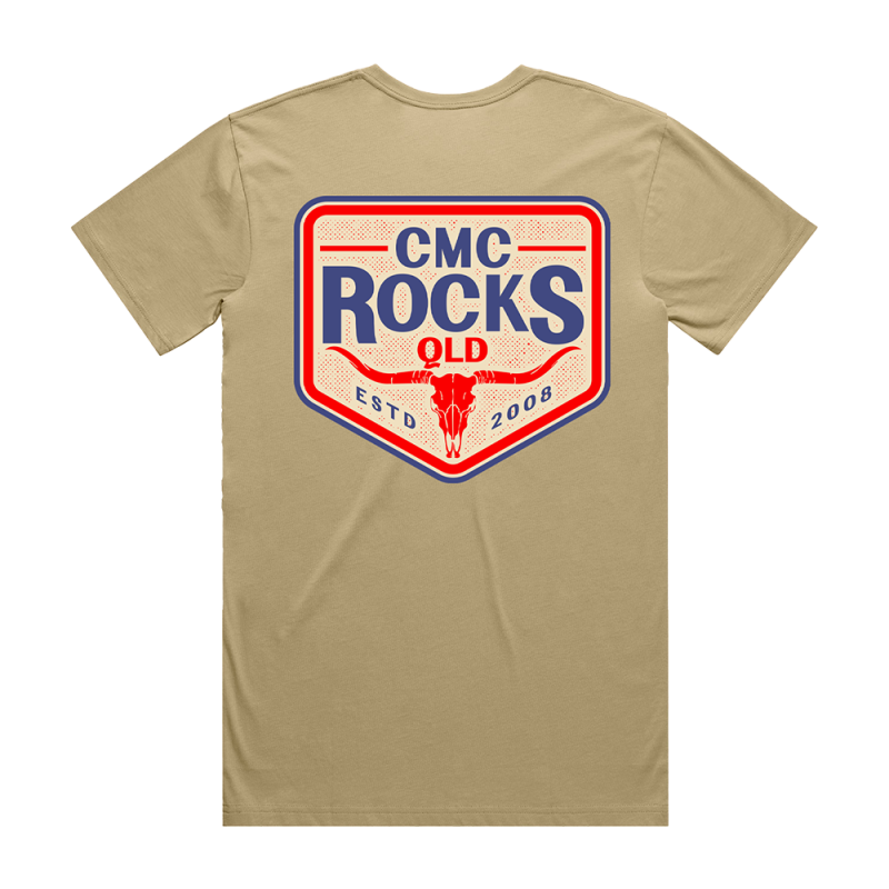CMC 2026 Crest Unisex Sand Tshirt by CMC ROCKS QLD 2026