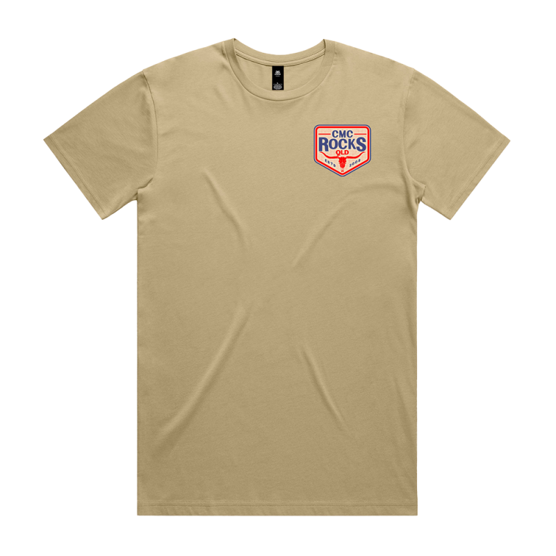 CMC 2026 Crest Unisex Sand Tshirt by CMC ROCKS QLD 2026