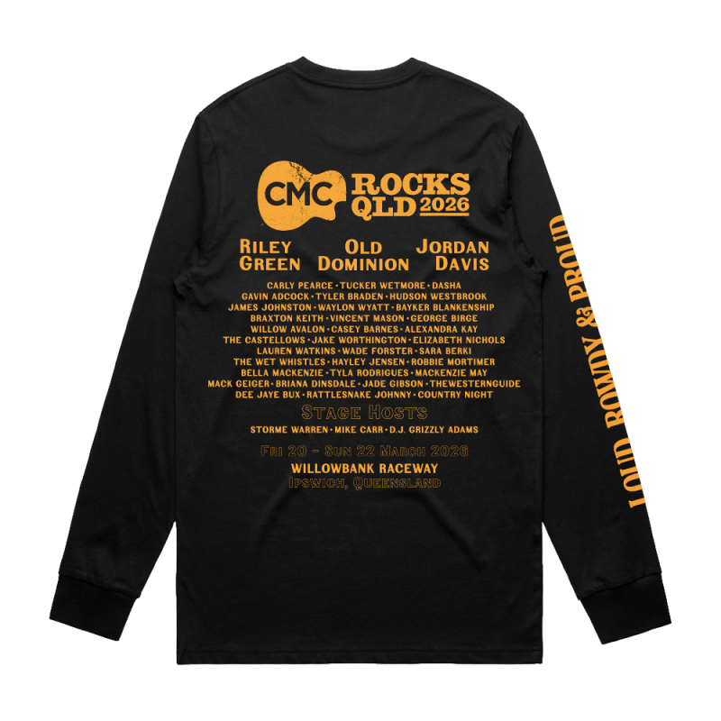 CMC 2026 Crest Unisex Black Longsleeve Tshirt by CMC ROCKS QLD 2026