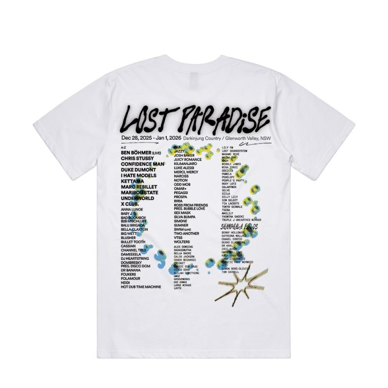 Event 25 White Tshirt by Lost Paradise