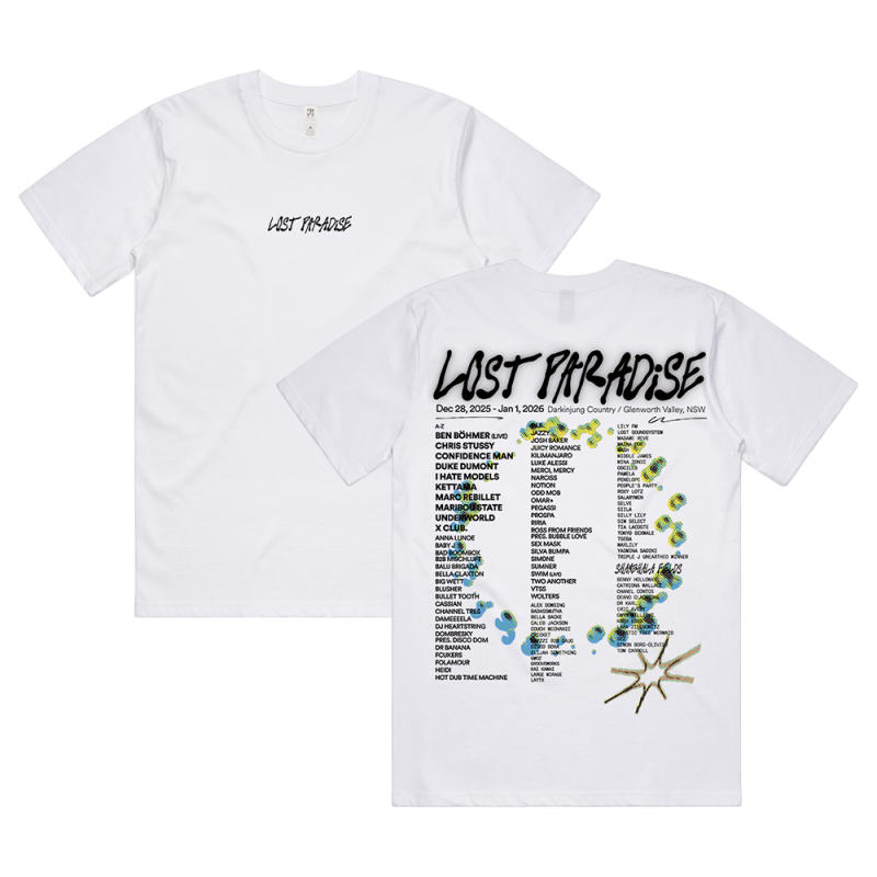 Event 25 White Tshirt by Lost Paradise