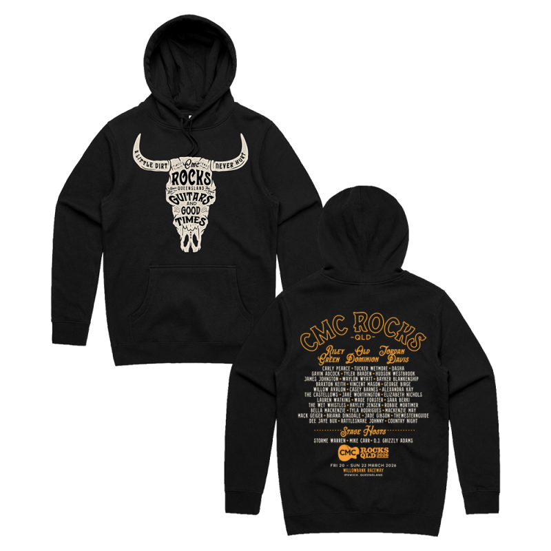 Good Times Skull Black Hoodie by CMC ROCKS QLD 2026
