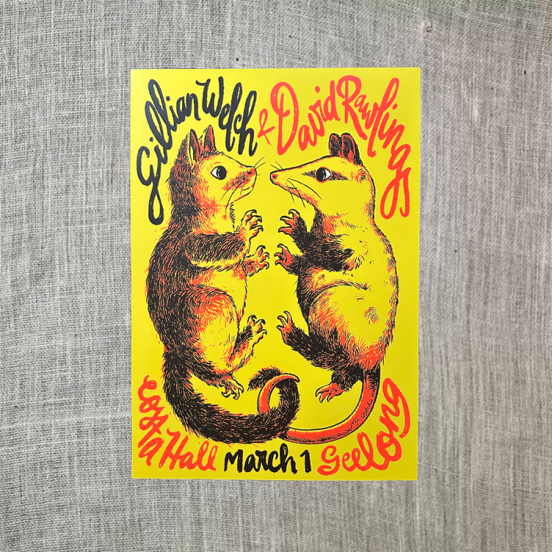 Show Poster 2026 (SIGNED COPY) Limited by Gillian Welch & David Rawlings