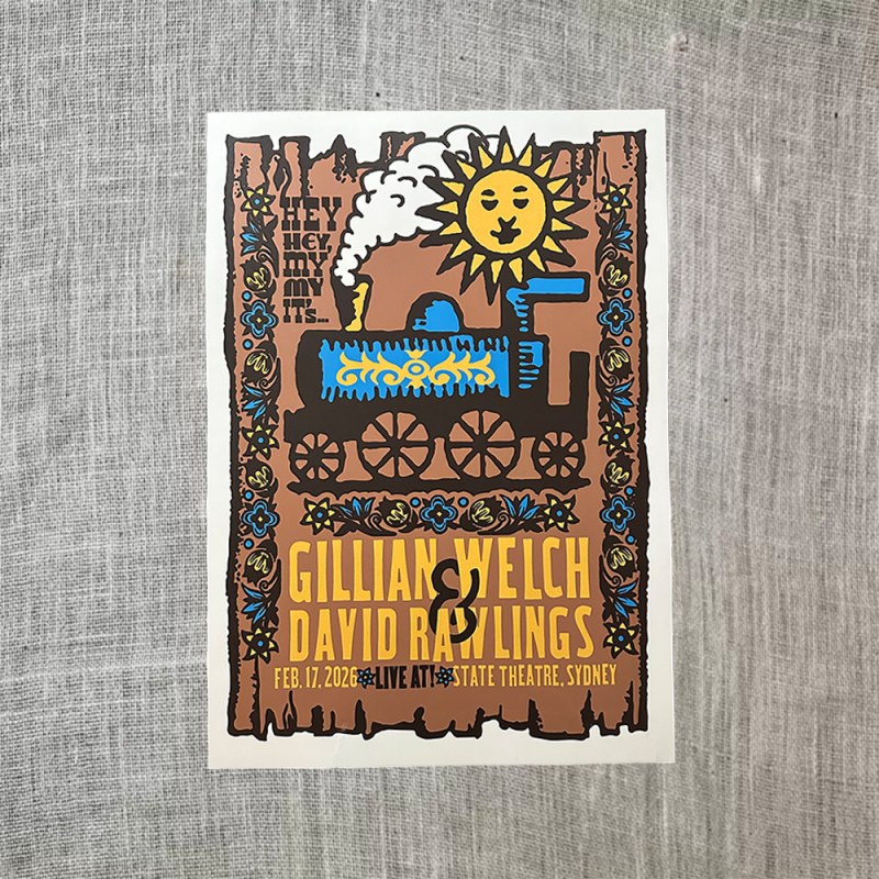 Show Poster 2026 (SIGNED COPY) Limited by Gillian Welch & David Rawlings