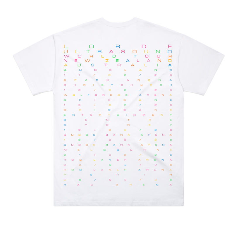 PHOTO TOUR TEE WHITE TSHIRT by Lorde