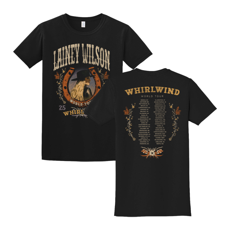 Whirlwind Black Tour Tshirt by Lainey Wilson