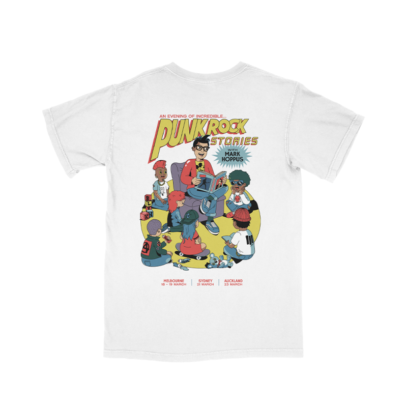 PUNK STORIES WHITE TEE by Mark Hoppus