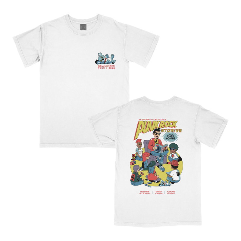 PUNK STORIES WHITE TEE by Mark Hoppus