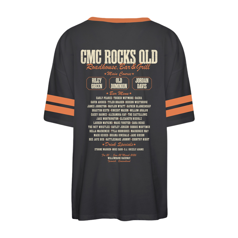 Roadhouse Oversize Coal/Orange Tshirt by CMC ROCKS QLD 2026