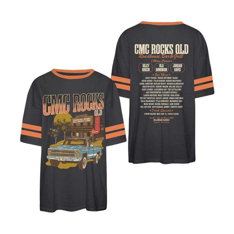 Roadhouse Oversize Coal/Orange Tshirt by CMC ROCKS QLD 2026