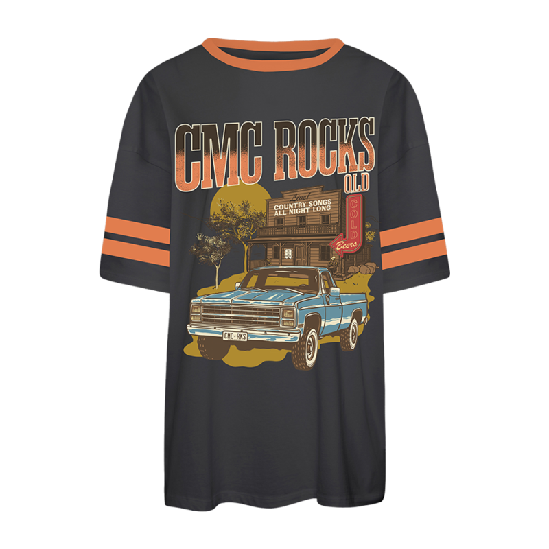 Roadhouse Oversize Coal/Orange Tshirt by CMC ROCKS QLD 2026