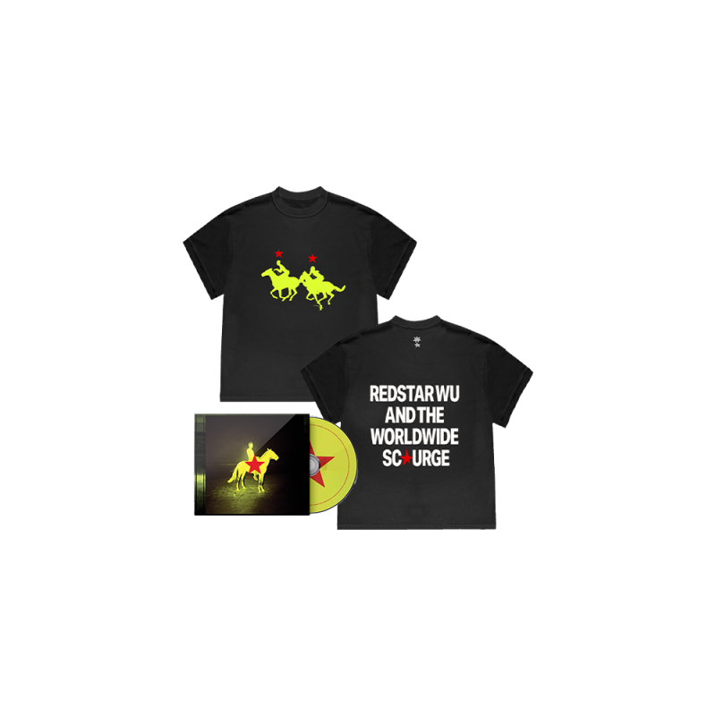 Redstar Wu & The Worldwide Scourge CD + Black Album Tshirt by Genesis Owusu