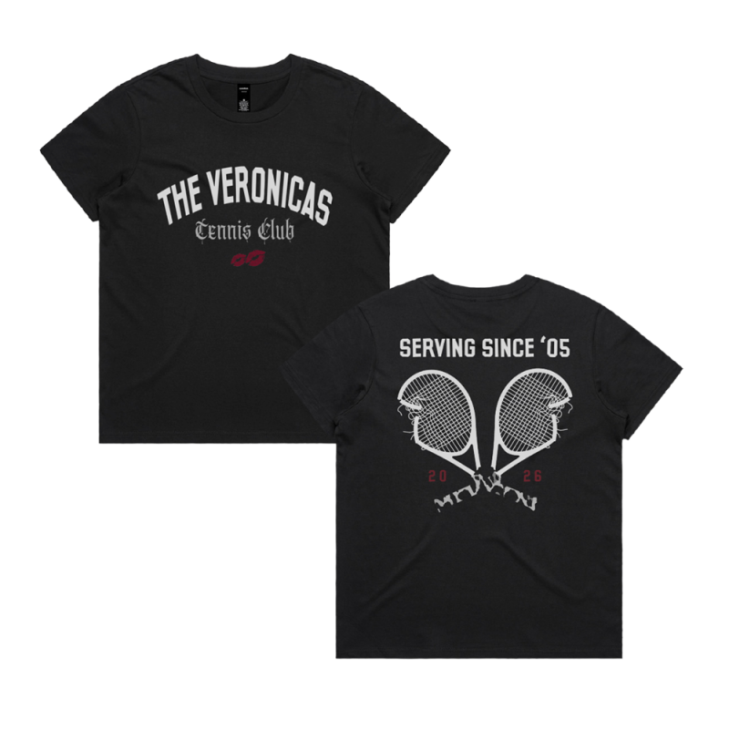 Tennis Club Black Tshirt by The Veronicas