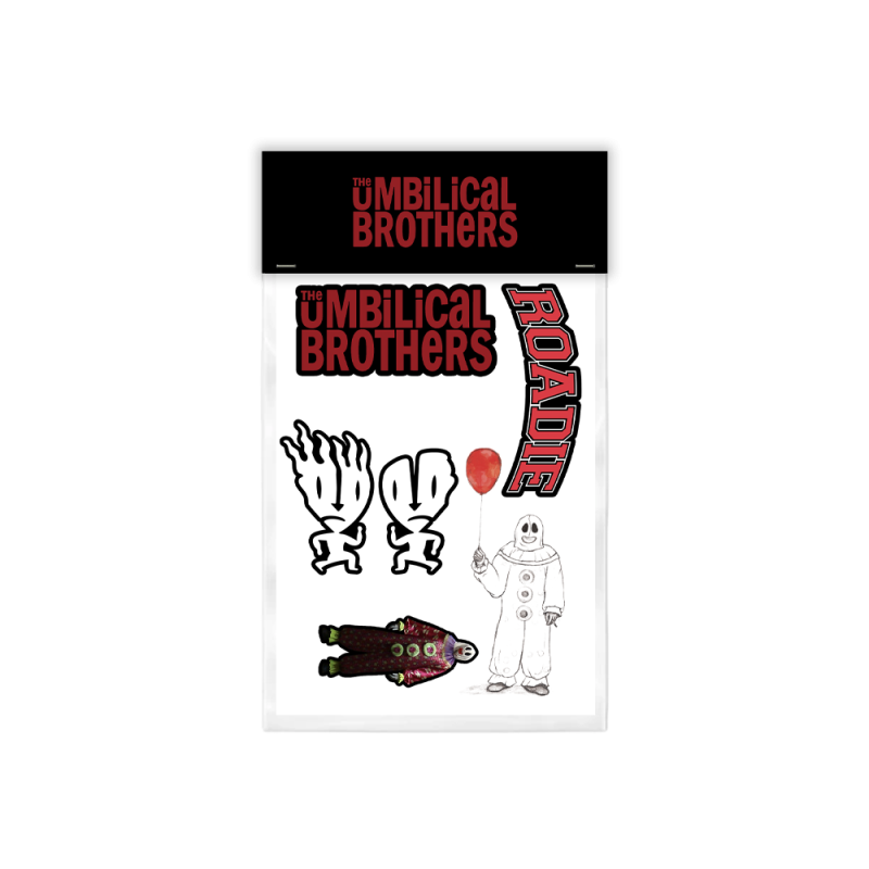 Bundle No 1 (Hoodie/ T-shirt/ Tote Bag/ Tea Towel, 1 x USB, sticker pack) by The Umbilical Brothers