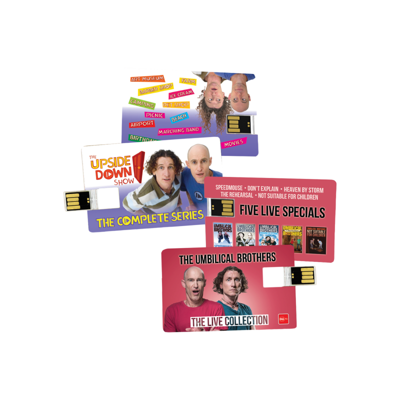 Bundle No 3 (USB X 2 - LIVE/UPSIDE DOWN) by The Umbilical Brothers