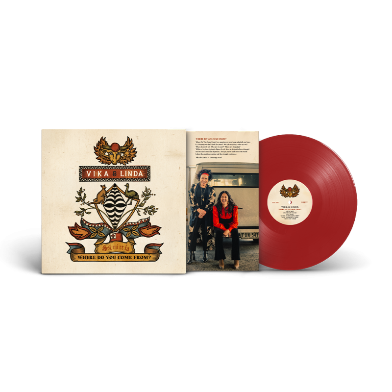 Where Do You Come From? Opaque Red Vinyl LP + LIMITED EDITION Blue Tea Towel by Vika & Linda