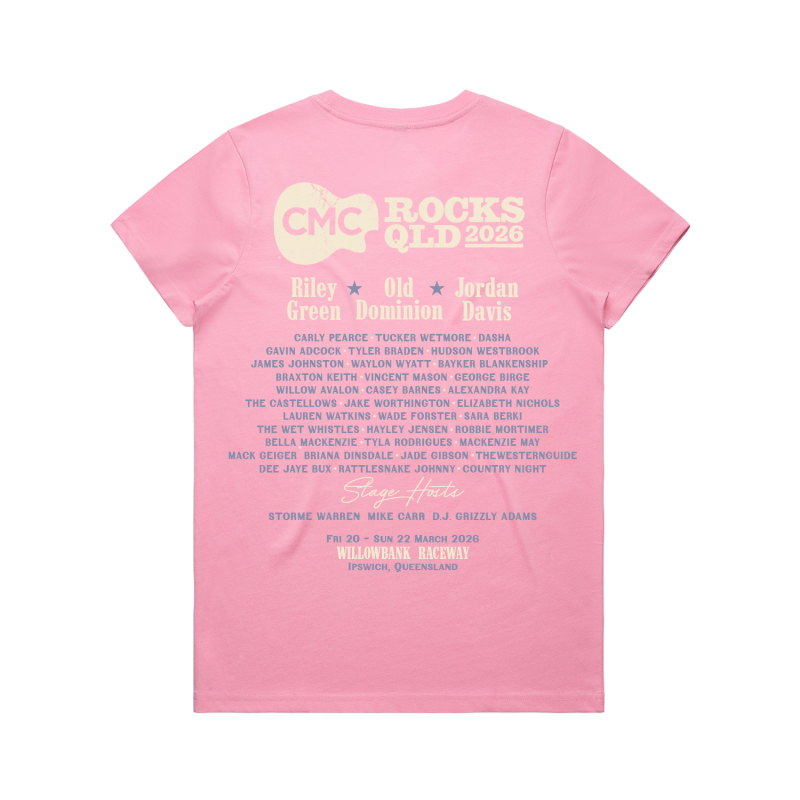 Wild Horses Ladies Pink Tshirt by CMC ROCKS QLD 2026