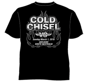 Ford Black Tshirt (CLIPSAL) by Cold Chisel