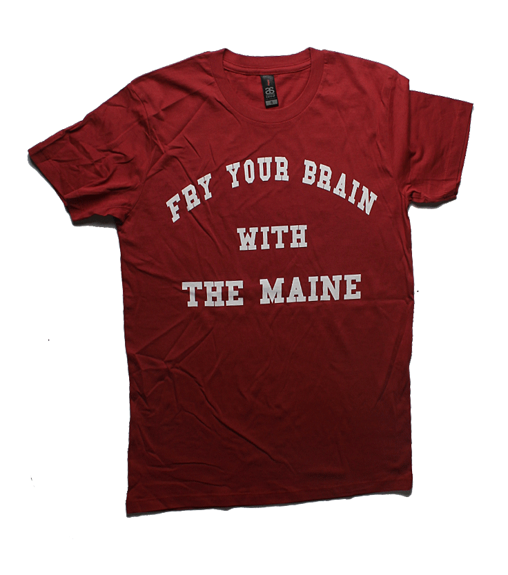 Fry Your Brain Red Tshirt by The Maine