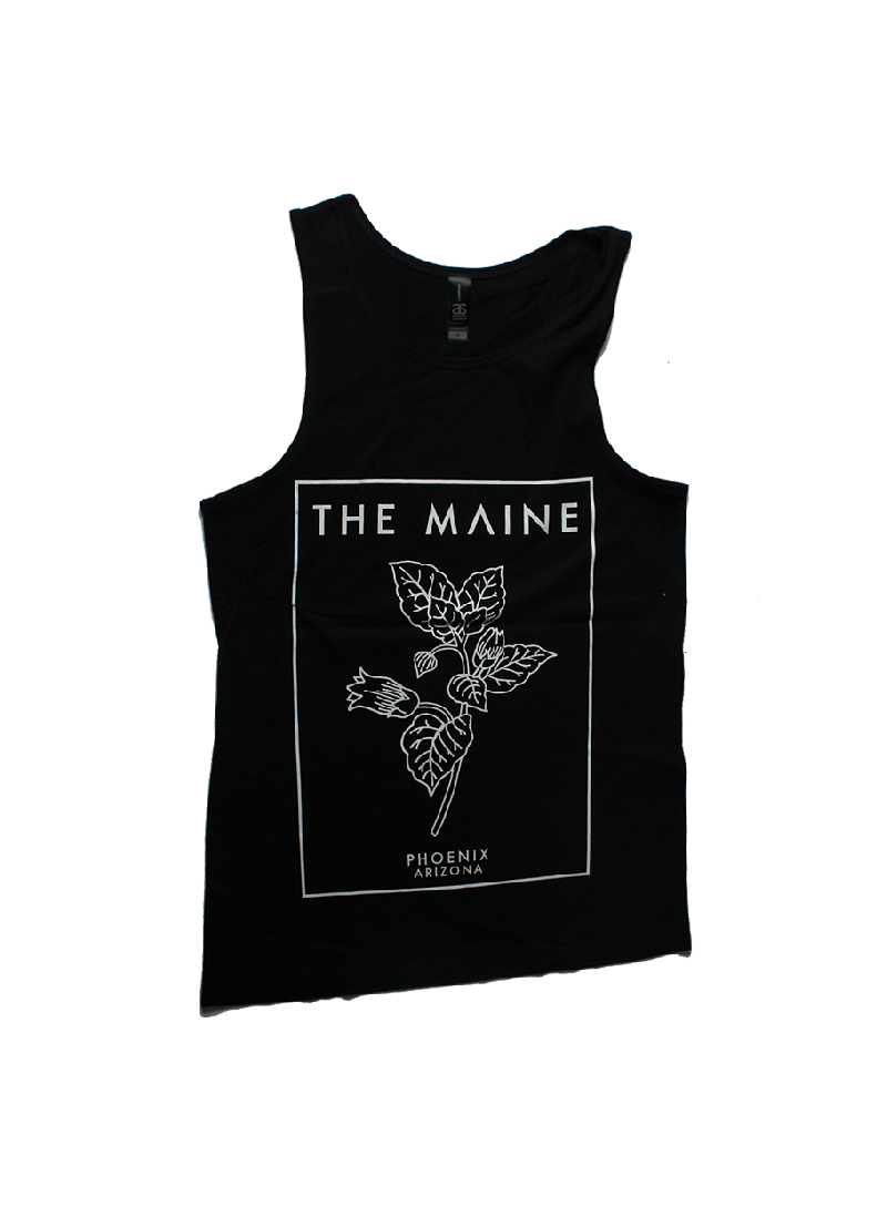 Flower Black Singlet by The Maine