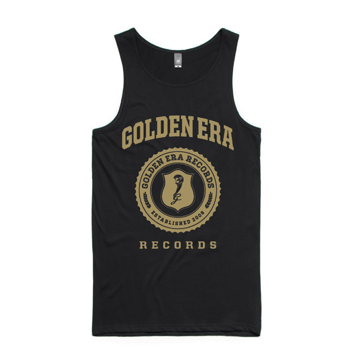 Golden Era College Black Singlet by Golden Era Records