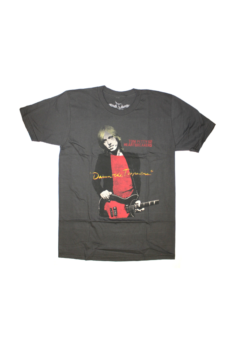 Damn The Torpedos Charcoal Mens Tshirt by Tom Petty & The Heartbreakers
